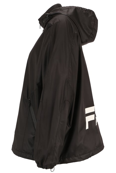 K-WAY WITH SEAM DETAILS AND LOGO ON THE BACK BLACK 6