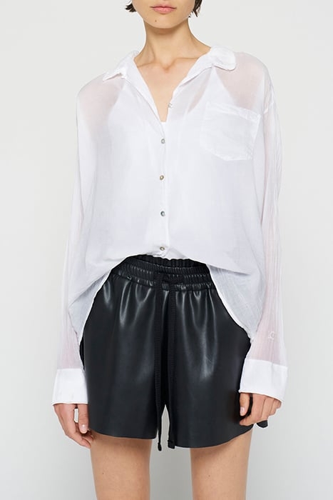 CROPPED KNOT BLOUSE WHITE 1