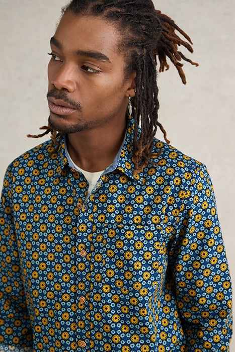 ROUND FLOWER PRINTED SHIRT NAVY PRINTED 6