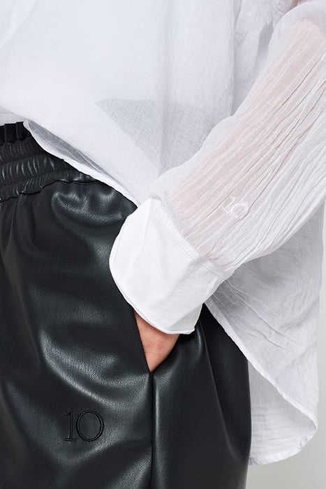 CROPPED KNOT BLOUSE WHITE 5