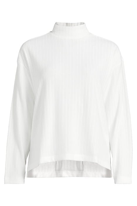 CALLIE HIGH NECK RIB SWEATER WHITE - OUTLET PRICE 3