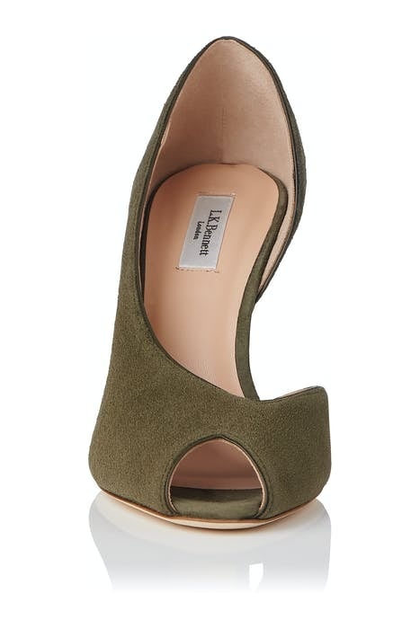 KAYLEIGH PEEP TOE COURT KHAKI 4