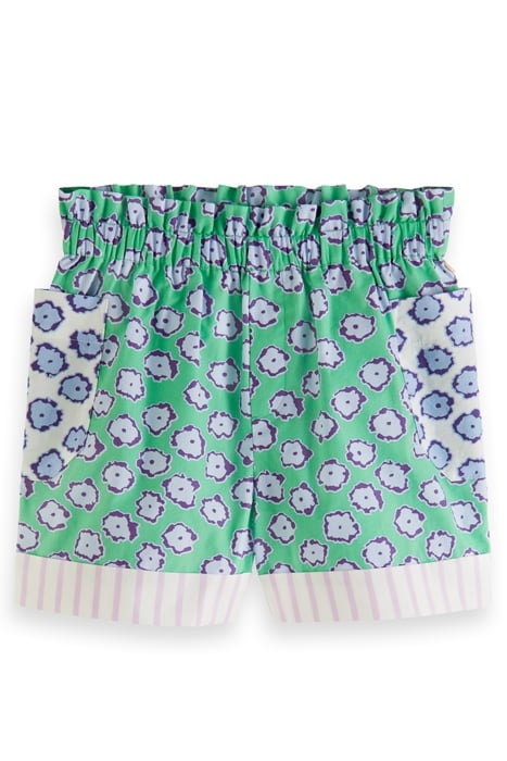 GIRLS MIXED ALL-OVER PRINTED WIDE-LEG SHORTS POPPY FIELD PAT 4