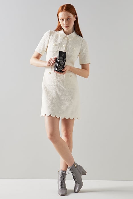 DR VENETIA TWEED SCALLOP CREAM 5