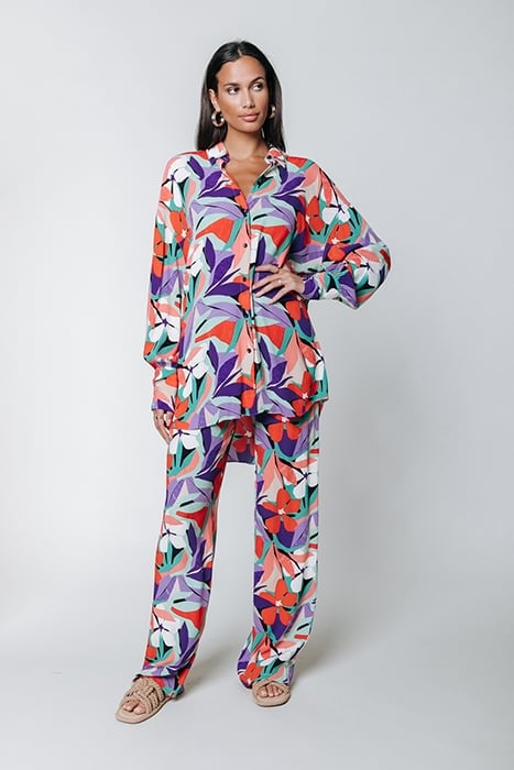 MELODY BIG FLOWER STRAIGHT PANTS MULTICOLOR 2