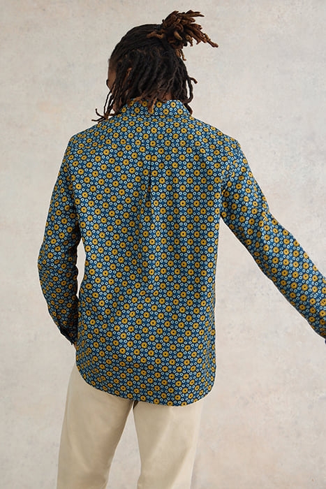 ROUND FLOWER PRINTED SHIRT NAVY PRINTED 4