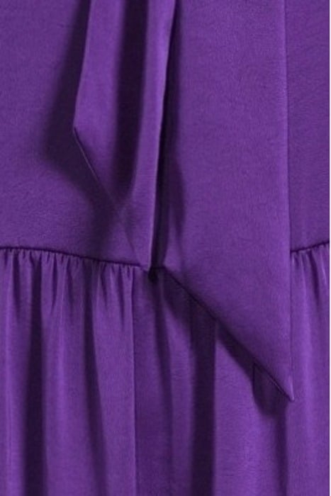 FLOUNCED DRESS WITH BOW DEEP PURPLE 5