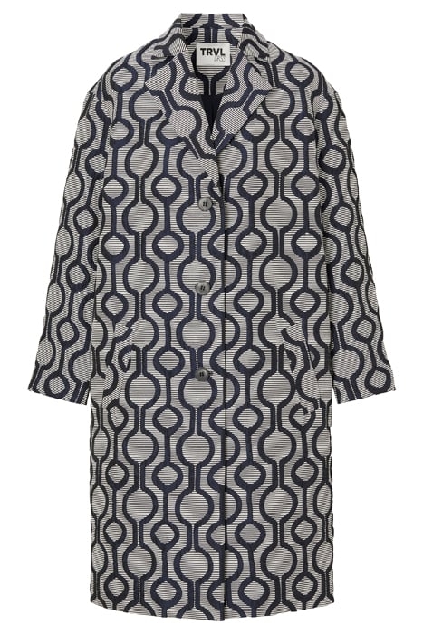 JACQUARD SPORTY COAT INK BLUE 3