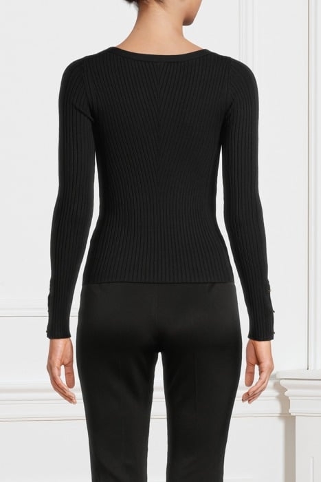 MARCIANO BY GUESS ALICE LS BOAT NECK S JET BLACK A996 2