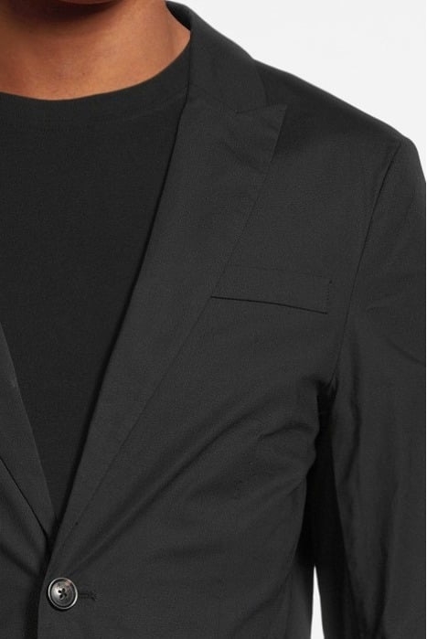 UNCONSTRUCTED LIGHTWEIGHT POPLIN 2-BUTTON BLAZER BLACK 4