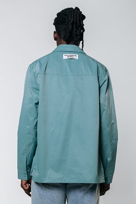 LUCA ZIP SHIRT GREY BLUE 2