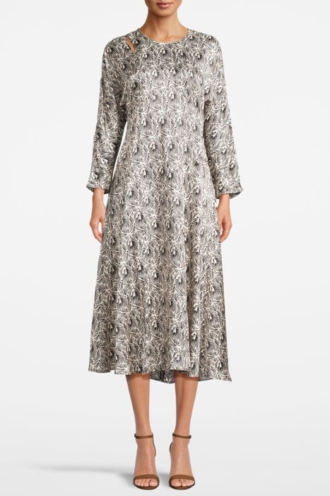 LEAF PRINT DRESS MULTI 1