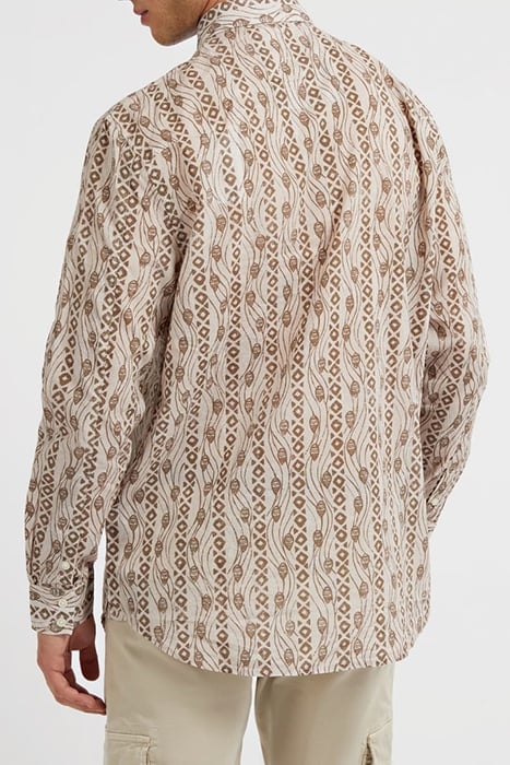 LS COLLINS AOP SHIRT BEIGE BOHEMIAN PRINT 2