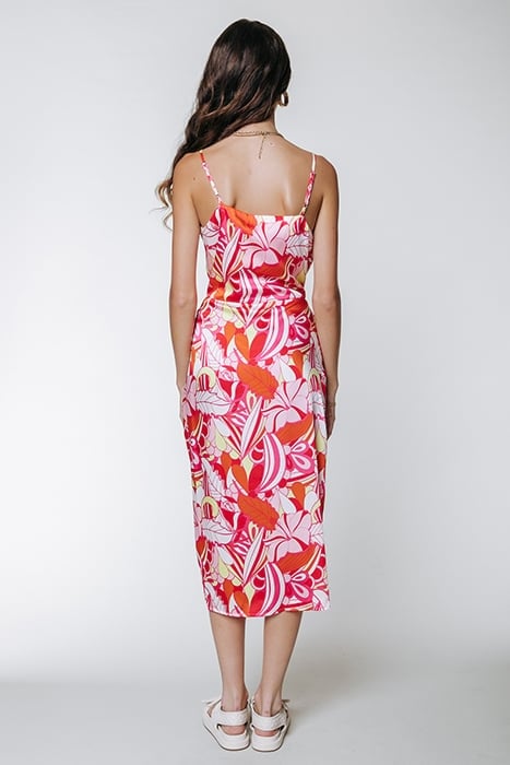 ZEVA BIG FLOWER MIDI DRESS MULTICOLOR 2