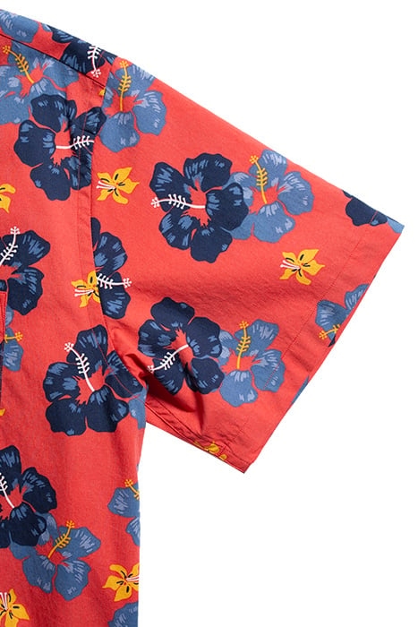 ARTHUR FLOWER HAWAII SHIRT RED 3