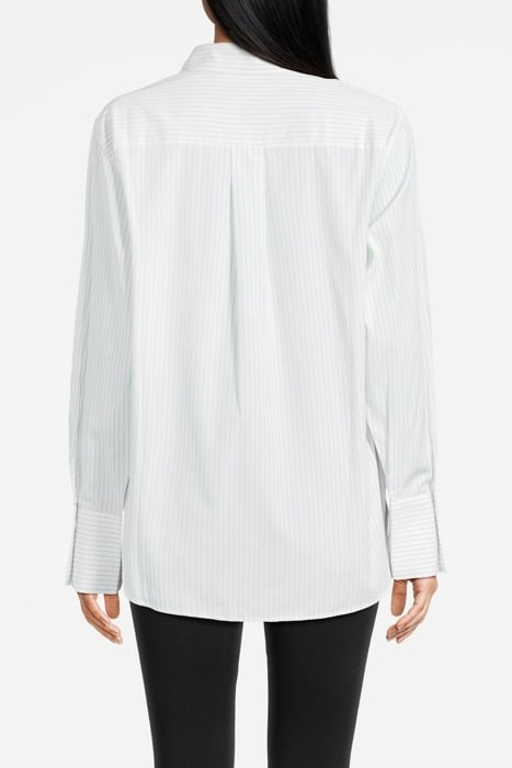 POLLY STRIPE SHIRT SAGE/WHITE - OUTLET PRICE 2