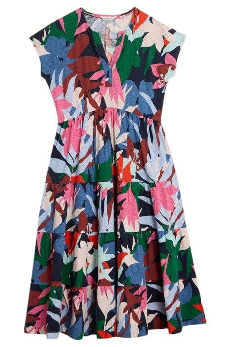 TABITHA JERSEY MINI DRESS BLUE PRINTED 2