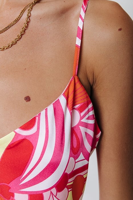 ZEVA BIG FLOWER MIDI DRESS MULTICOLOR 3