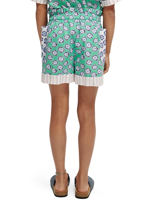 GIRLS MIXED ALL-OVER PRINTED WIDE-LEG SHORTS POPPY FIELD PAT 2