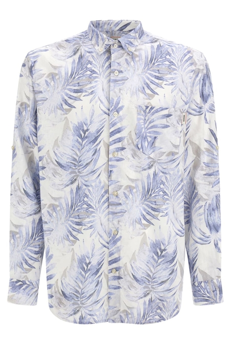 GUESS ECO LS COLLINS AOP SHIRT BLUE FOLIAGE 4
