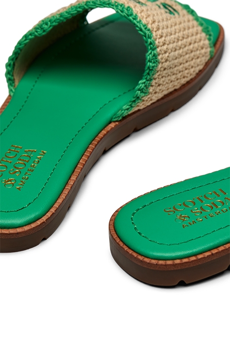 TILDA - SANDAL GREEN/ECRU 6