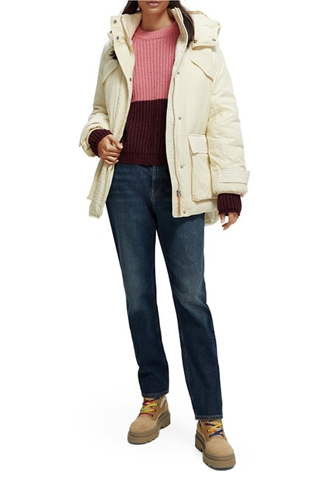 PARKA IN MIXED QUALITIES WITH REPREVE® FILLING AGED WHITE 2