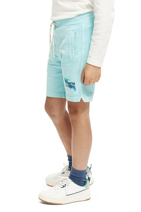 BOYS GARMENT DYED RIB DETAIL SWEAT SHORTS IN ORGANIC COTTON 6