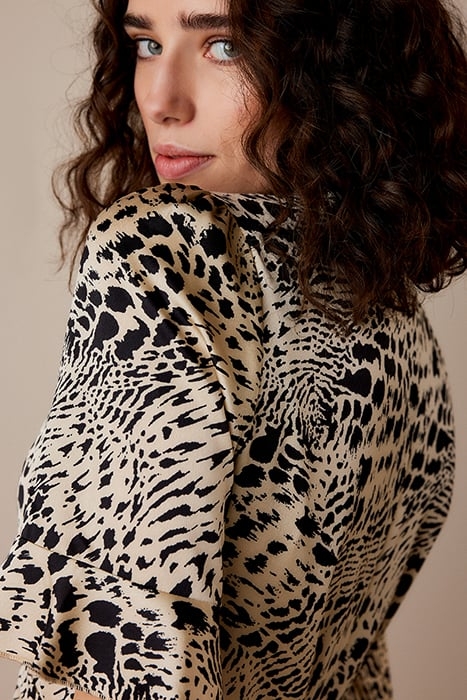 WRAP DRESS PRINTED POLYESTER WHITES 3