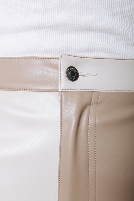 ISMAY WIDE LEG FAUX LEATHER PANTS OFF WHITE 5