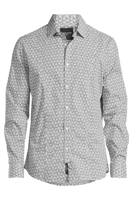 ITALIAN COLLA ROU AOP WHITE AND BLUE CASUAL SHIRT 3