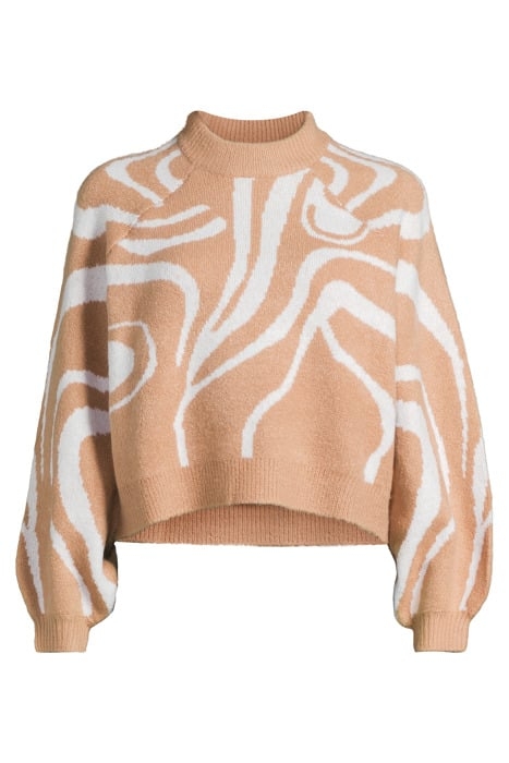 SWIRL CREW TAN/IVORY 3