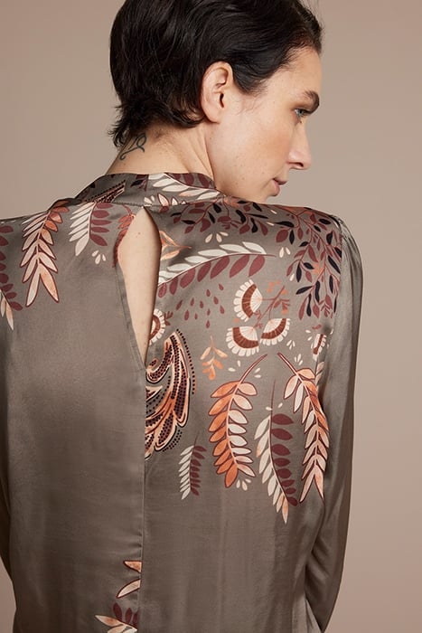 TOP PUFFY SLEEVES FINE LEAVES BROWNS 4