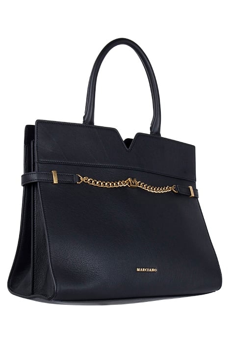 ANNAH TOP HANDLE JET BLACK HANDBAG 3