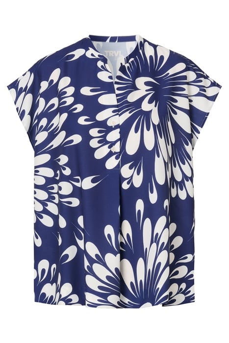 PRINTED RELAXED TOP ROYAL BLUE 4