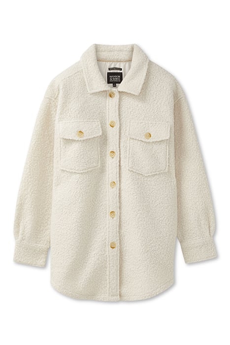 KNIT BOUCLE SHACKET EGGNOG 3