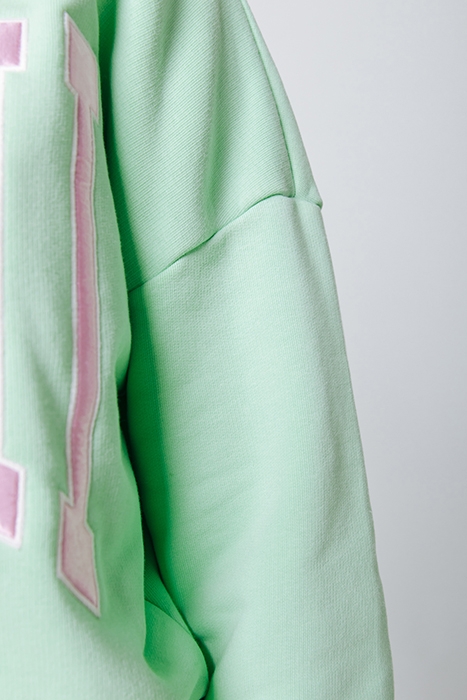 MIAMI PATCH CROPPED SWEAT NEON LIME 3