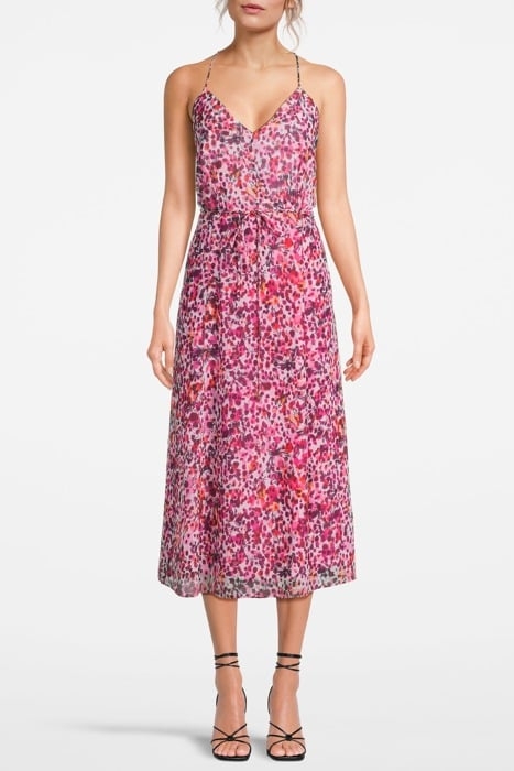 PENNY STRAPPY DRESS PINK PRINT - OUTLET PRICE 1