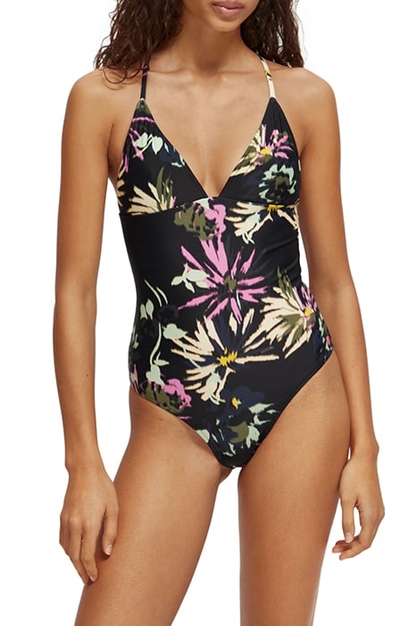 PRINTED BATHING SUIT ASTER BLACK 1