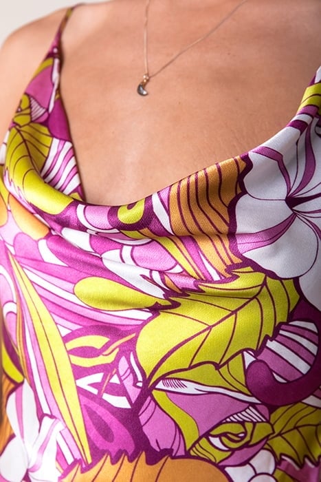 QIARA FLORAL SATIN MINI SLIP DRESS SL MULTICOLOR 3