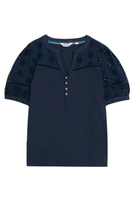 BELLA BRODERIE MIX TOP FRENCH NAVY 3
