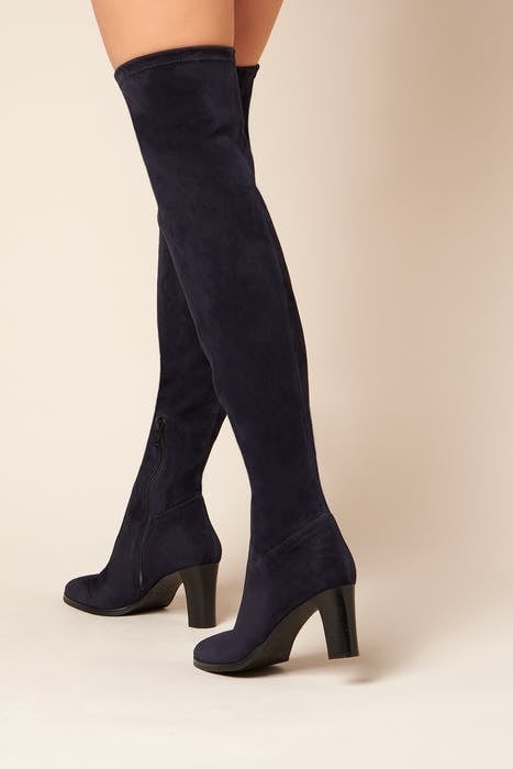 KAORI OVER THE KNEE HEEL NAVY 2