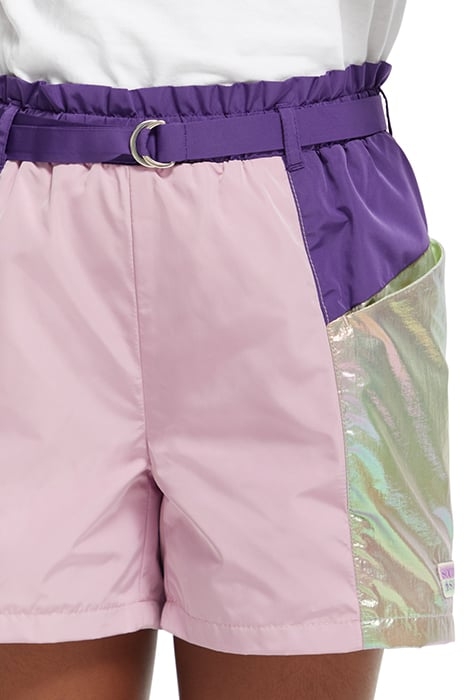 GIRLS METALLIC COLOUR BLOCK SHORTS METALLIC COLORBLOCK 7