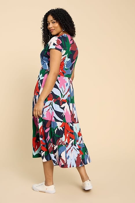 TABITHA JERSEY MINI DRESS BLUE PRINTED 3