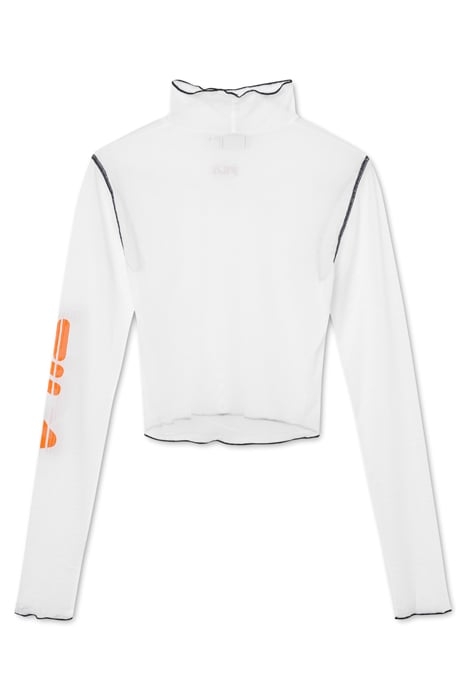 ALYRA MESH CROPPED TOP BRIGHT WHITE 2