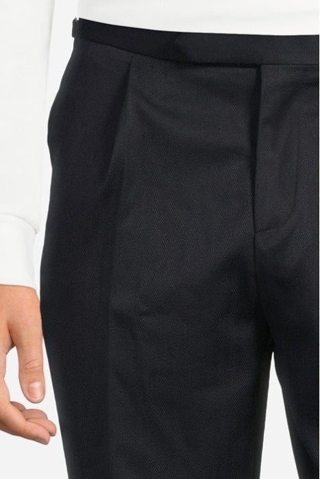 HARVEY WAIST BUCKLE TROUSERS PALE NAVY - OUTLET PRICE 4