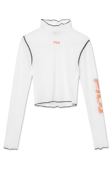 ALYRA MESH CROPPED TOP BRIGHT WHITE 1