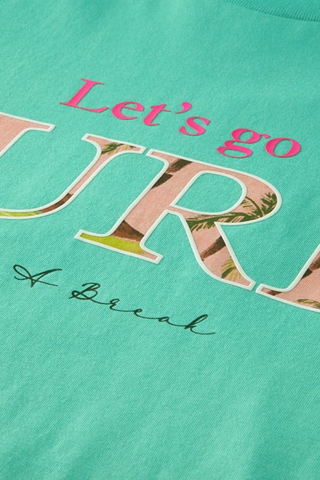 GRAPHIC COTTON JERSEY T-SHIRT SMASH MINT 6