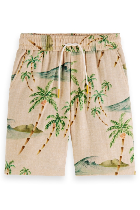 BOYS ALL-OVER PRINTED LINEN BLEND DRESSED SHORTS COMBO B 4
