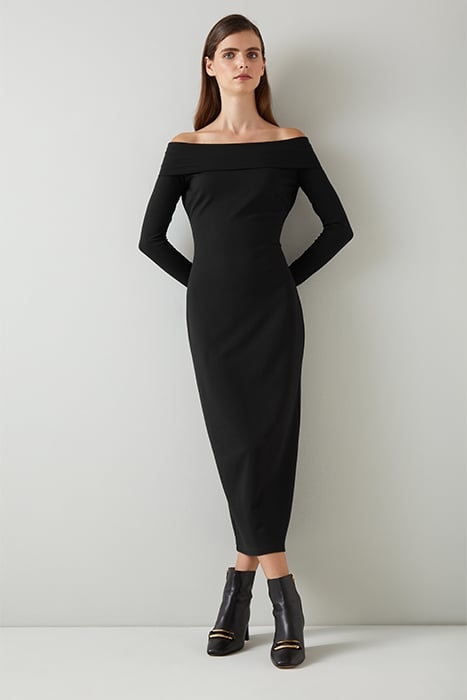 DR ODA OFF SHOULDER BLACK 1