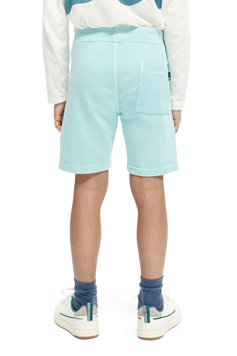 BOYS GARMENT DYED RIB DETAIL SWEAT SHORTS IN ORGANIC COTTON 2